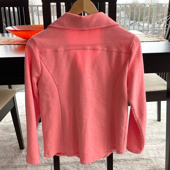 NWOT T for Talbots soft full zip jacket; Peachy-Pink, Small - Picture 6 of 12